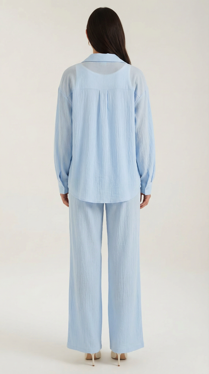 Rose Cotton Button-Front Set
