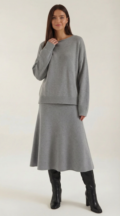 Lili Knitted Top and Skirt Set