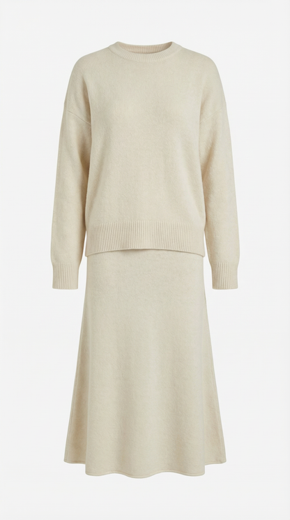Lili Knitted Top and Skirt Set