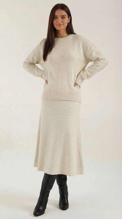 Lili Knitted Top and Skirt Set