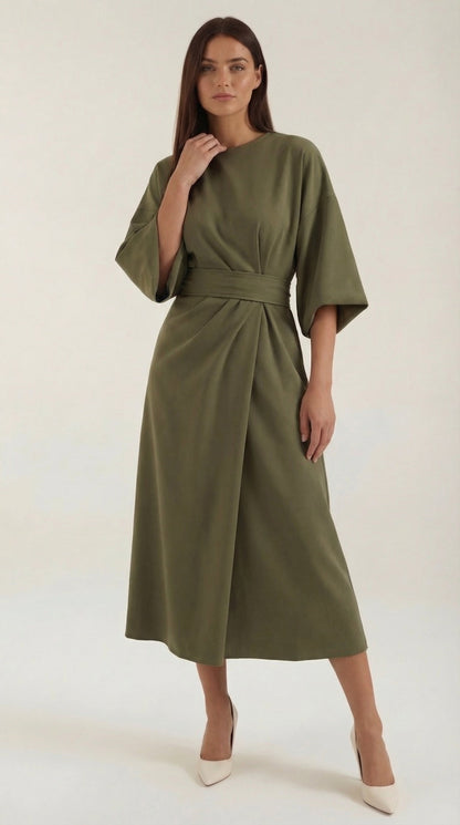 Ana Maxi Dress With Waist Belt