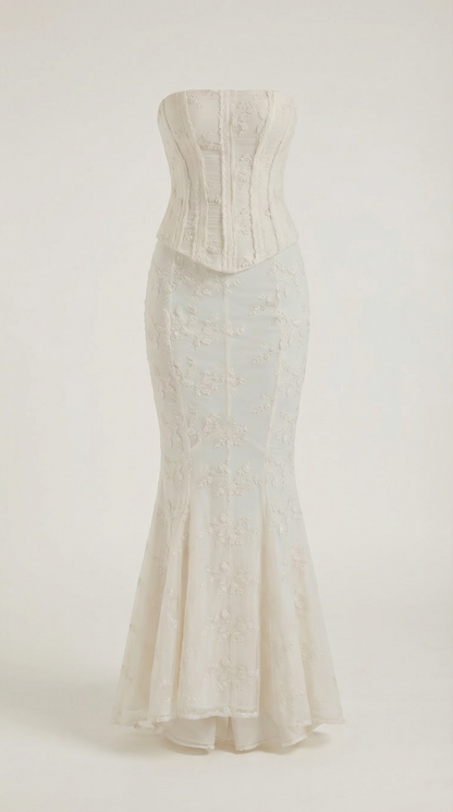Lara Corset Lace Maxi Dress