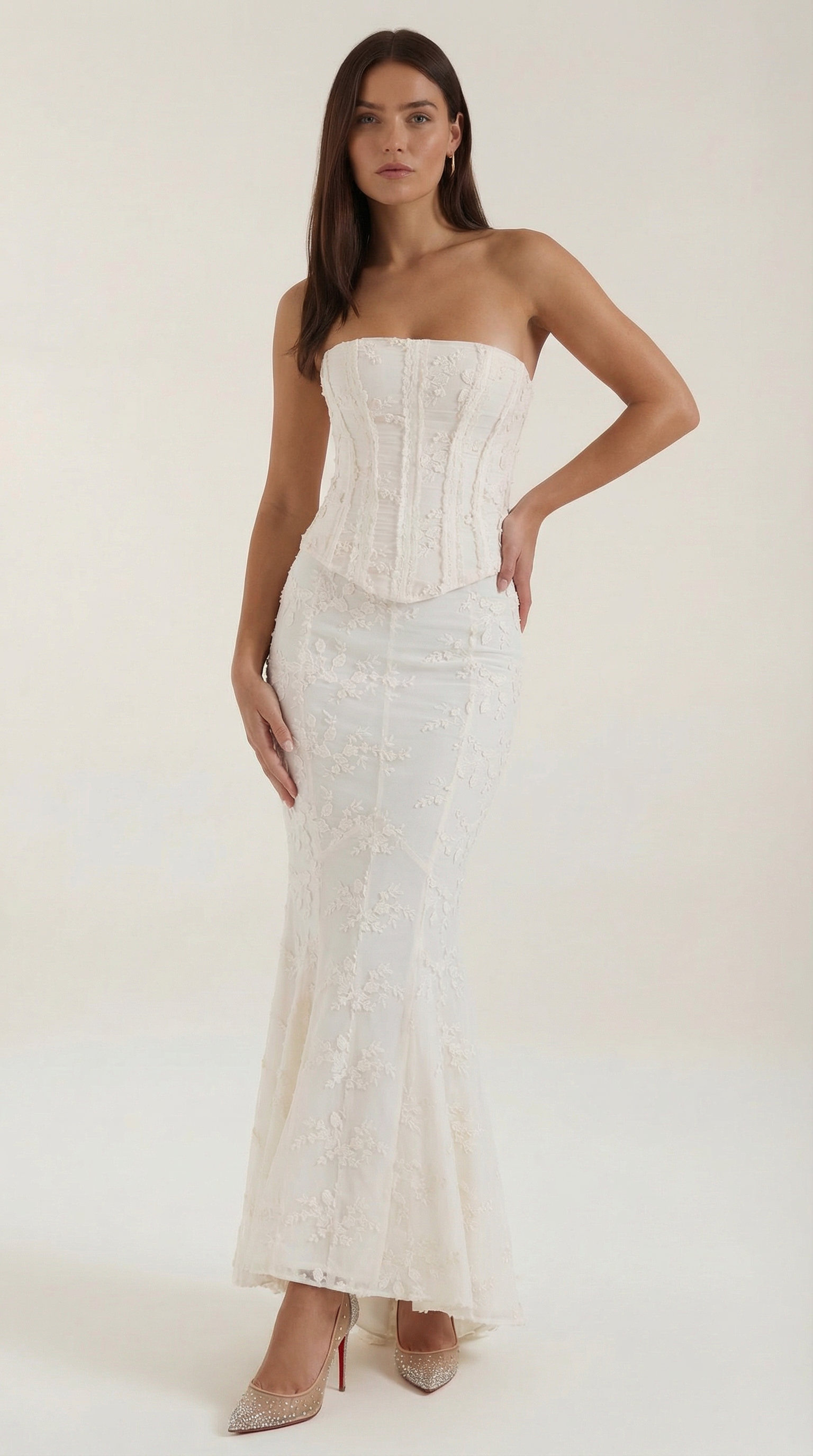 Lara Corset Lace Maxi Dress