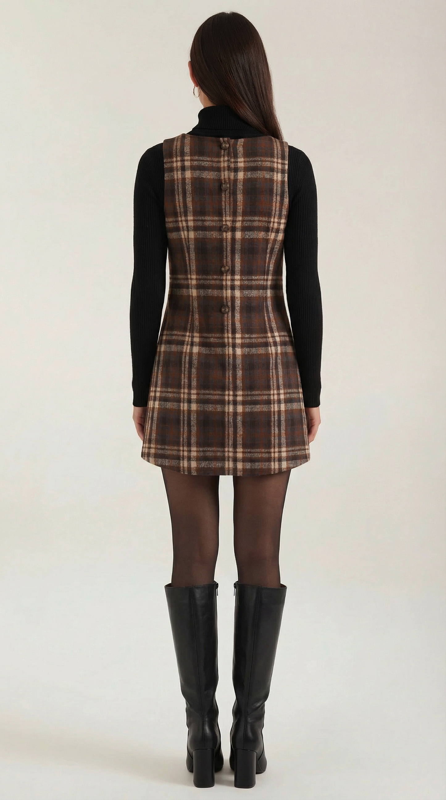 Jane Plaid A-Line Mini Dress