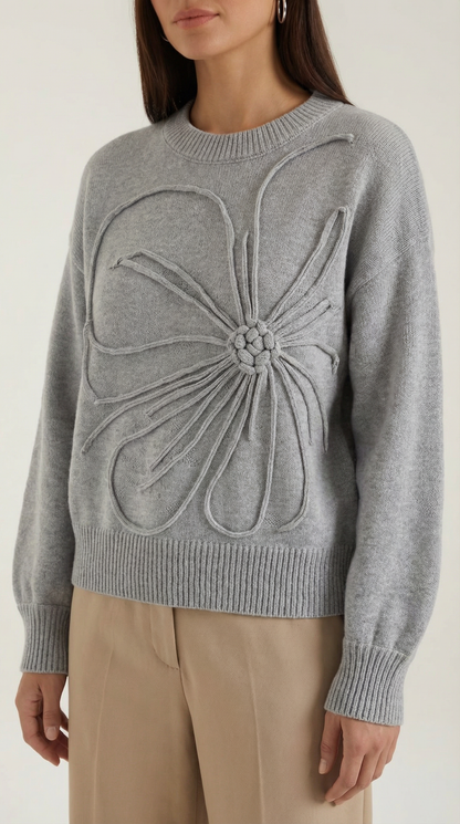Annie Floral Knit Sweater