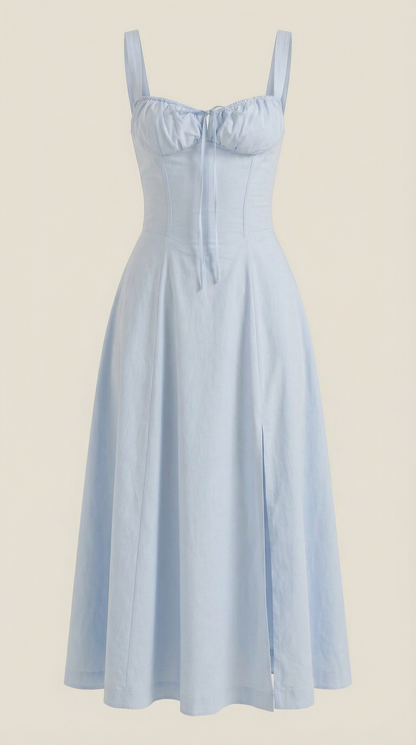 Hilla Lace up Midi Dress