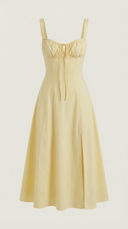 Hilla Lace up Midi Dress
