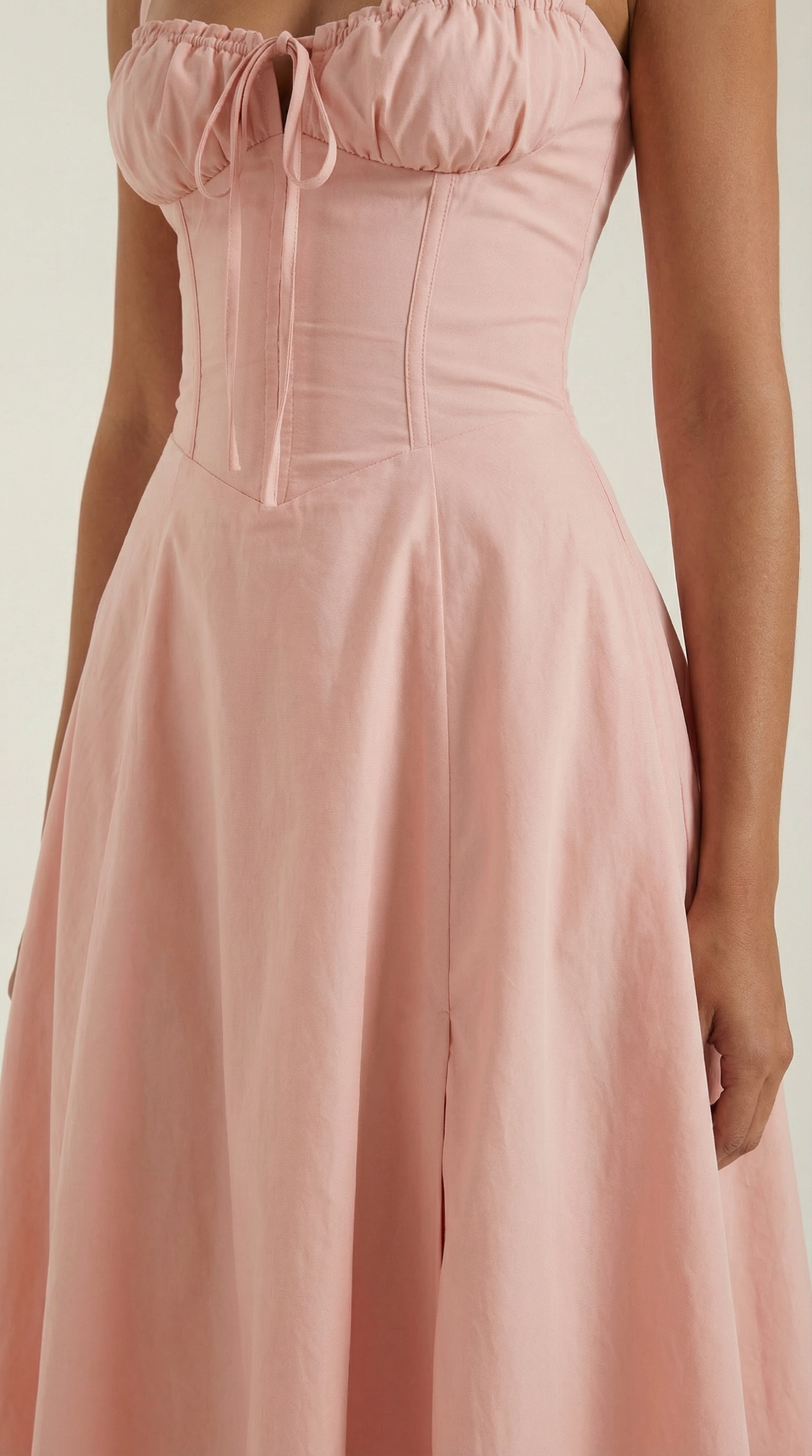 Hilla Lace up Midi Dress