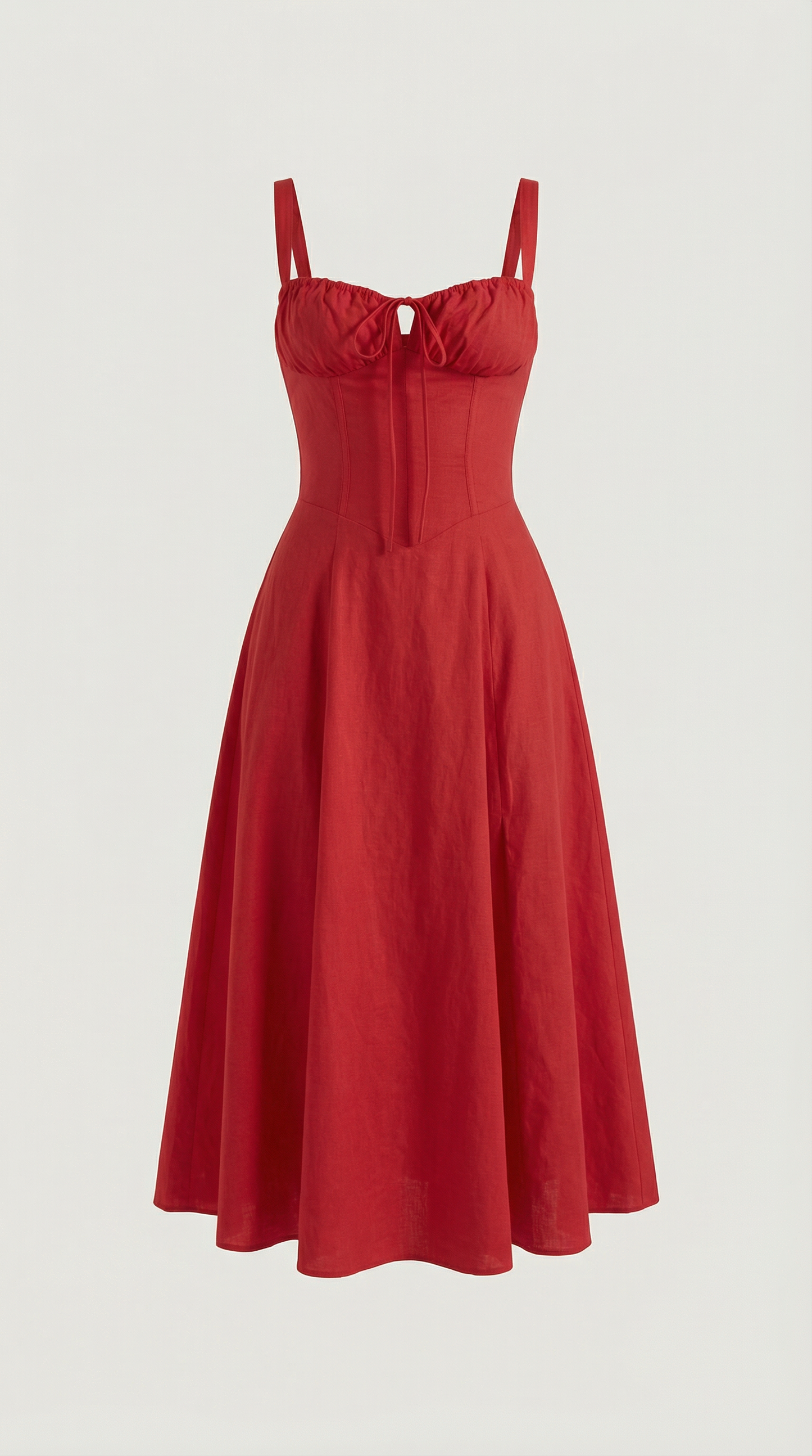 Hilla Lace up Midi Dress