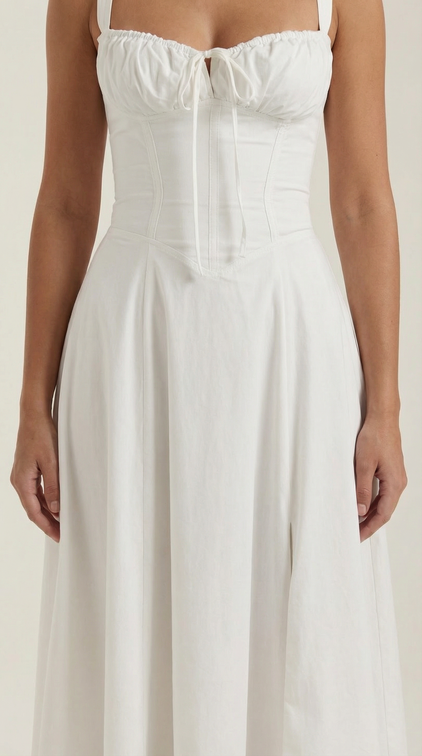 Hilla Lace up Midi Dress