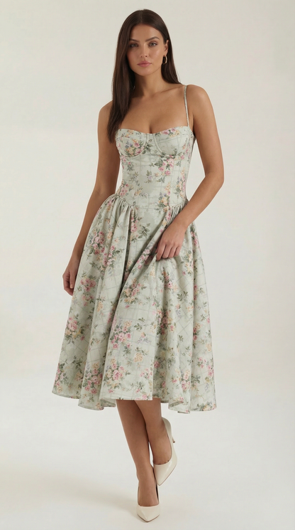 Hanna Corset Midi Dress
