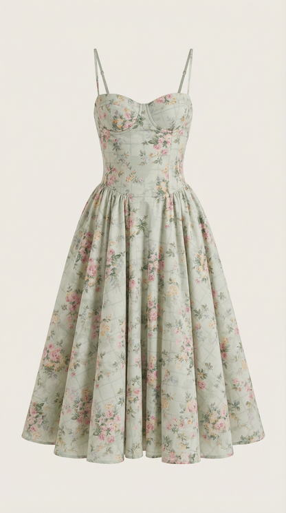 Hanna Corset Midi Dress