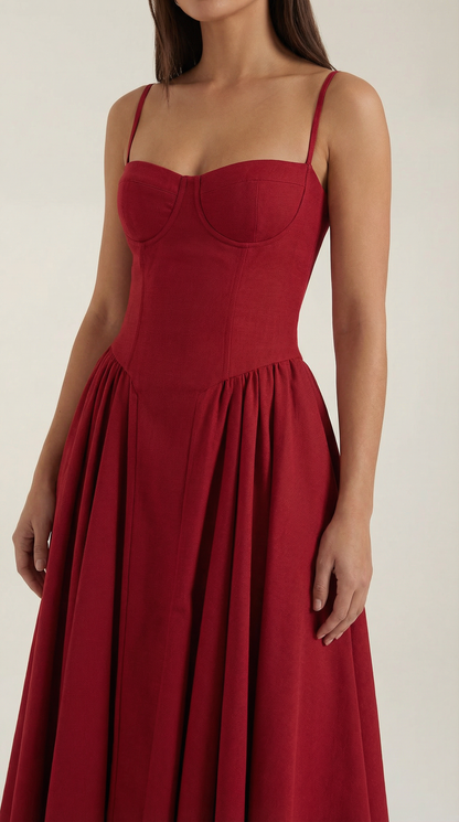 Hanna Corset Midi Dress
